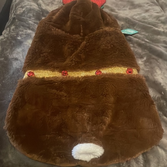 BNWT large dog reindeer costume bought at PetSmart.  Super soft, w/ jingle bell. - Picture 6 of 16